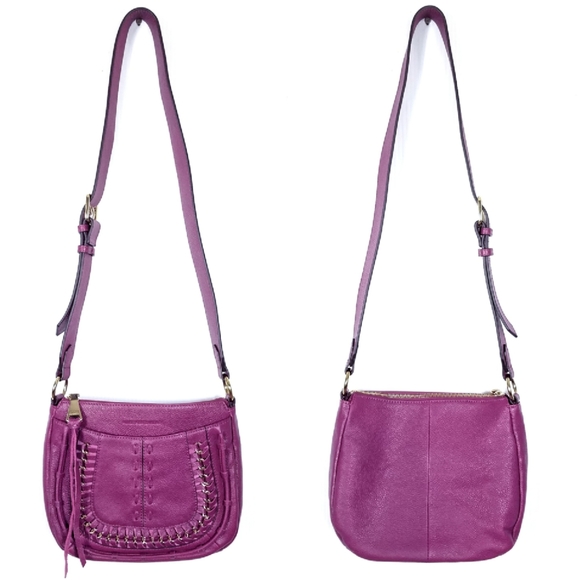 Aimee Kestenberg Handbags - Aimee Kestenberg Fuchsia Leather Crossbody